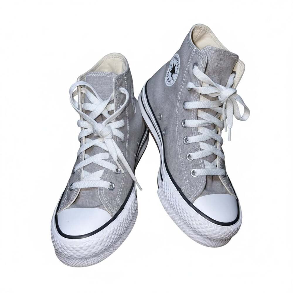 Converse Chuck Taylor All Star Platform High Top Grey Sneakers - Big Kids 3.5